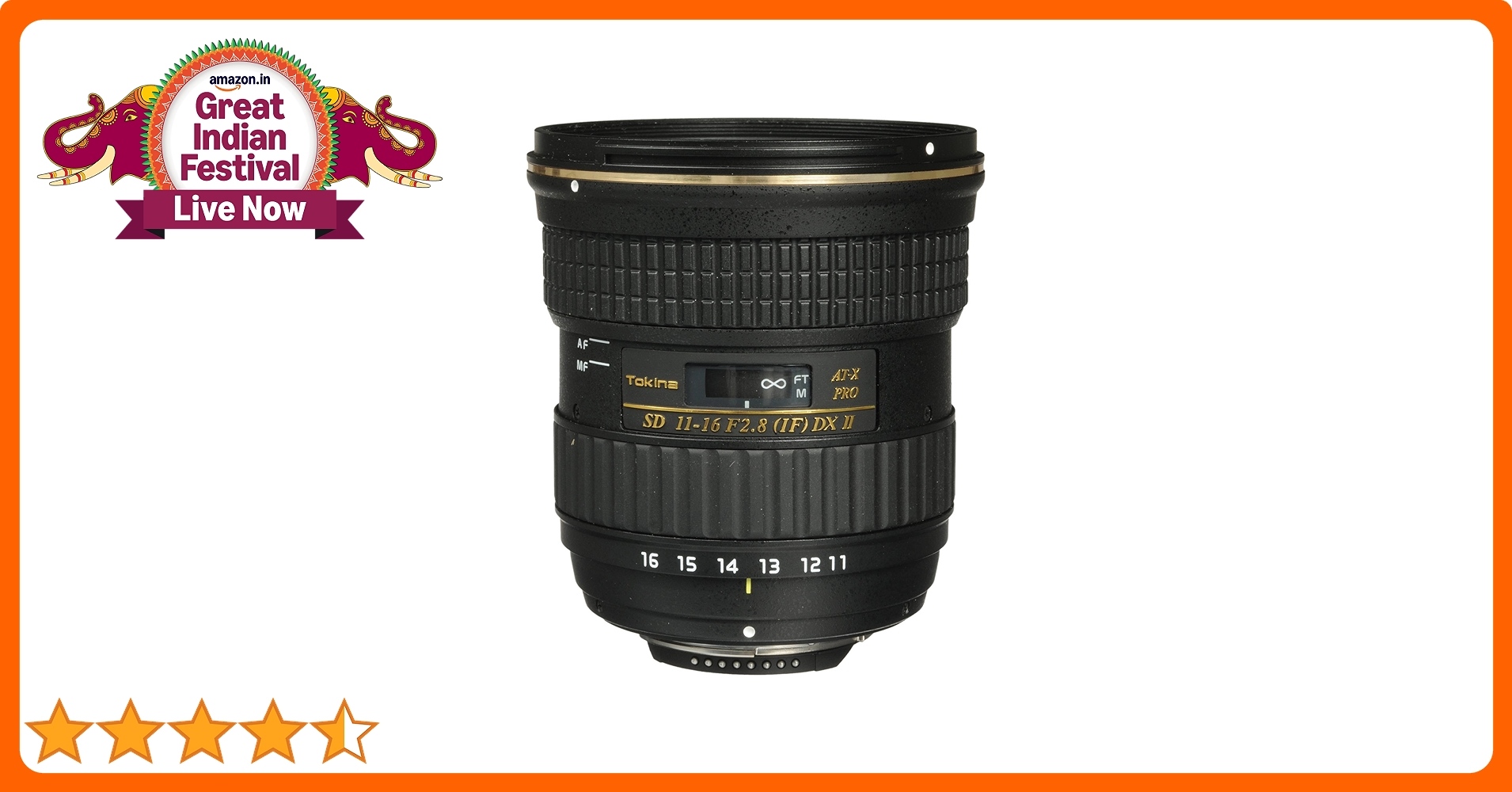 Tokina 11-16mm f/2.8 AT-X116 Pro DX II Digital Zoom Lens for